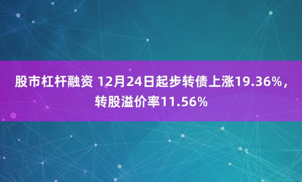 股市杠杆融资 12月24日起步转债上涨19.36%，转股溢价率11.56%